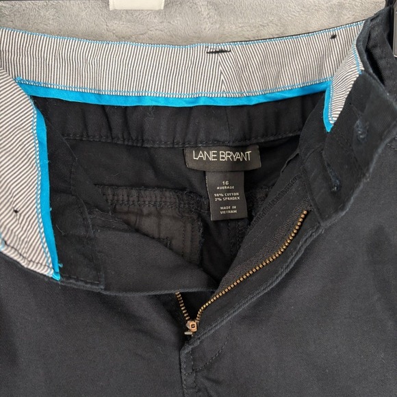 Lane Bryant Dress Casual Pants Straight Leg Black Stretch Womens Size 16 Average - Picture 5 of 12